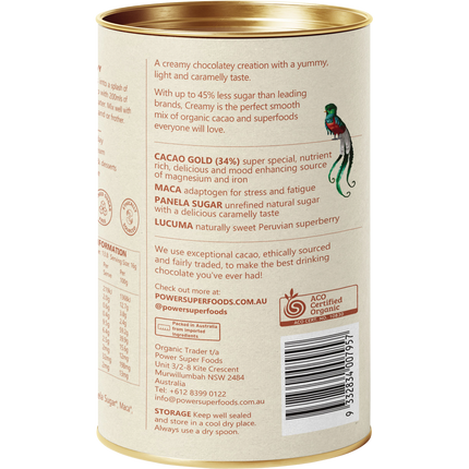 Power Super Foods Creamy Drinking Chocolate smooth hot chocolate mix