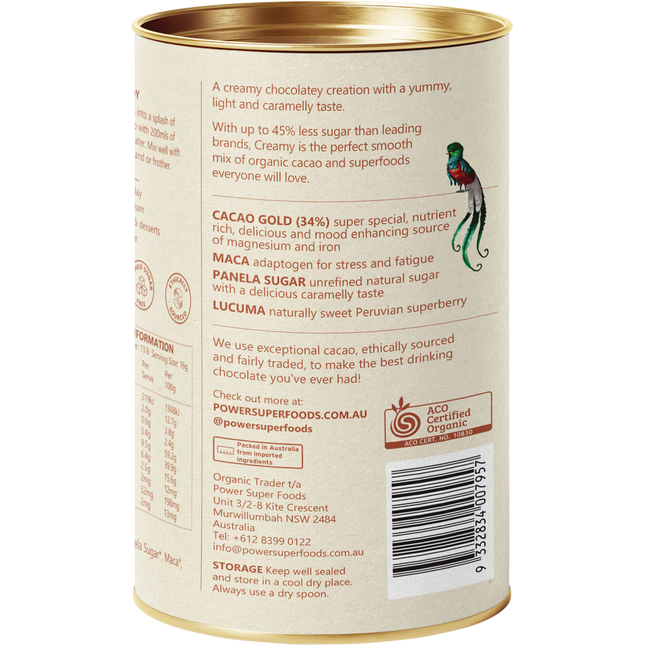 Power Super Foods Creamy Drinking Chocolate smooth hot chocolate mix