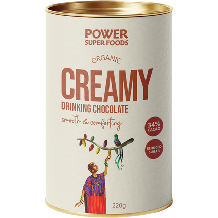 Power Super Foods Creamy Drinking Chocolate rich cacao drink mix