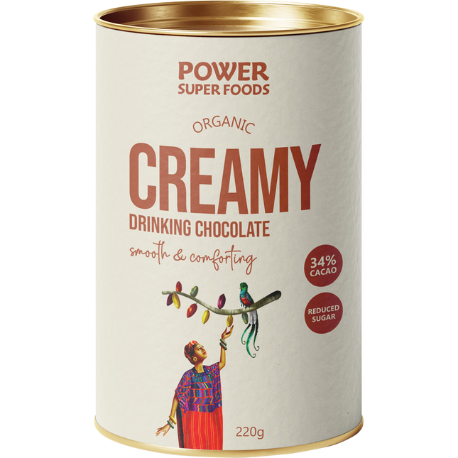 Power Super Foods Creamy Drinking Chocolate rich cacao drink mix