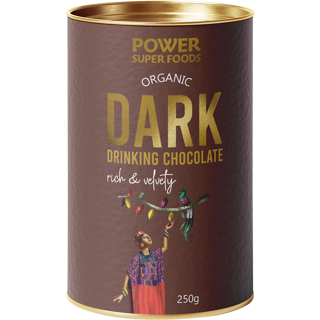 Power Super Foods Dark Drinking Chocolate rich cacao drink mix