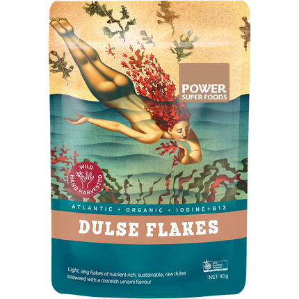 Power Super Foods Dulse Flakes certified organic sea vegetable flakes