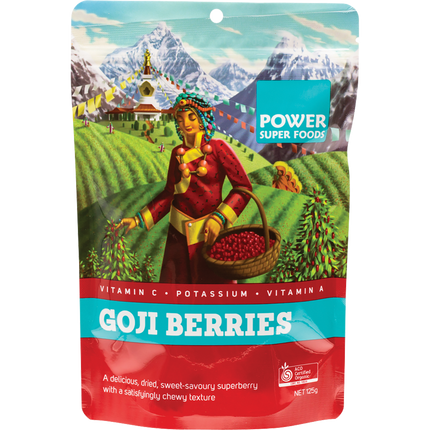 Power Super Foods Goji Berries certified organic antioxidant rich superfood