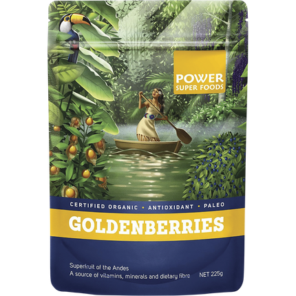 Power Super Foods Goldenberries certified organic dried superfood berries