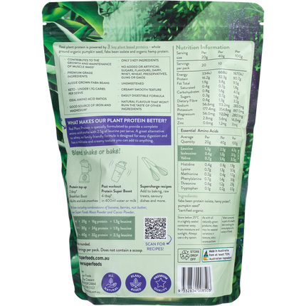 Power Super Foods Real Plant Protein Natural clean plant protein powder