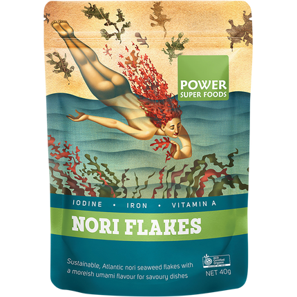 Power Super Foods Nori Flakes certified organic seaweed flakes