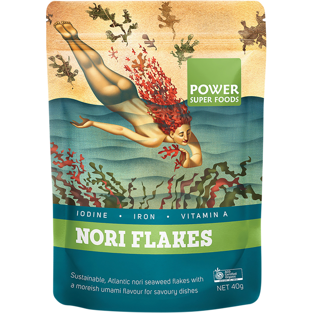 Power Super Foods Nori Flakes certified organic seaweed flakes