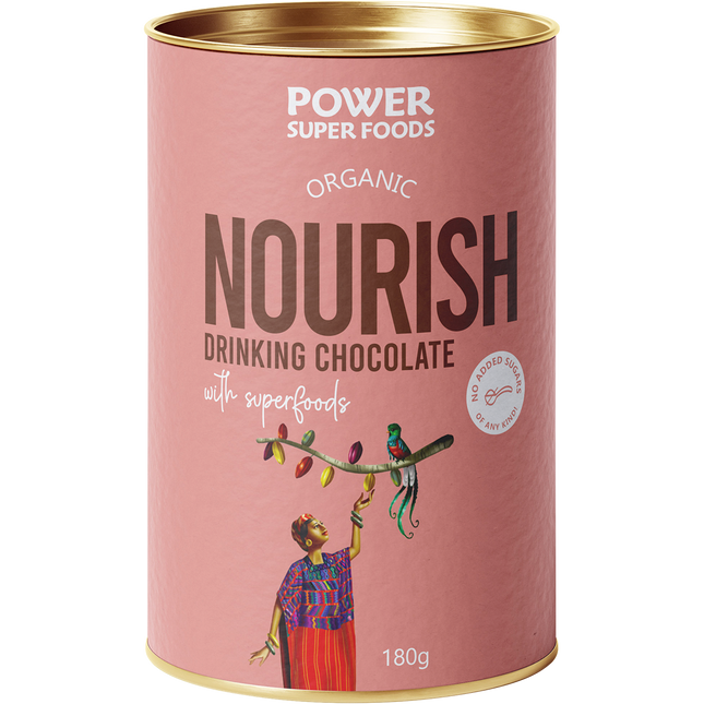 Power Super Foods Nourish Drinking Chocolate with superfoods cacao blend