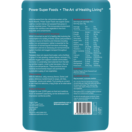Power Super Foods Dulse Leaf organic mineral rich seaweed leaves