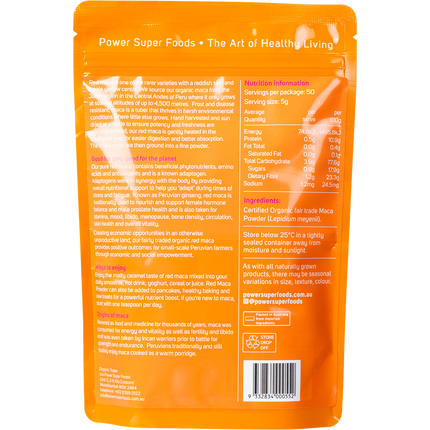 Power Super Foods Red Maca Powder organic energy boosting superfood powder