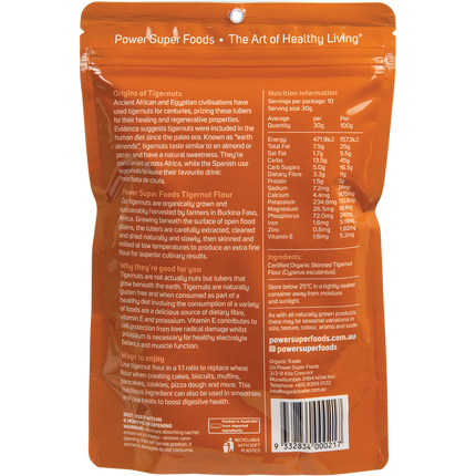 Power Super Foods Tigernut Flour organic nutrient rich baking flour