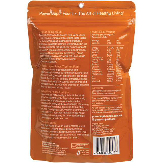 Power Super Foods Tigernut Flour organic nutrient rich baking flour