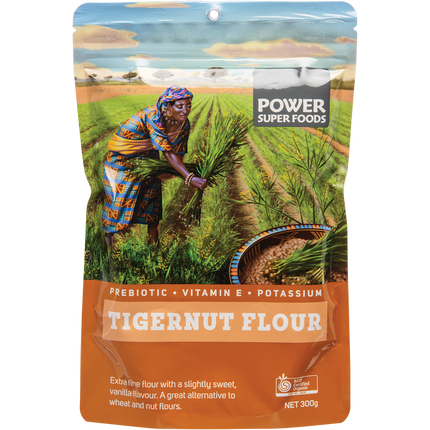 Power Super Foods Tigernut Flour certified organic gluten free flour