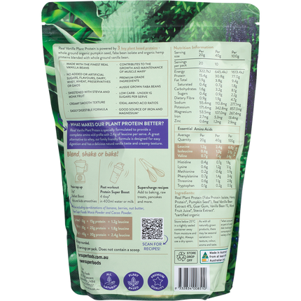 Power Super Foods Real Plant Protein Vanilla Bean vegan protein powder