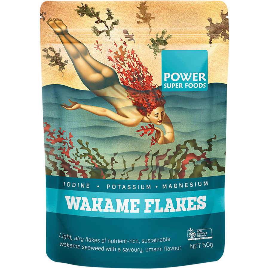 Power Super Foods Wakame Flakes certified organic seaweed flakes