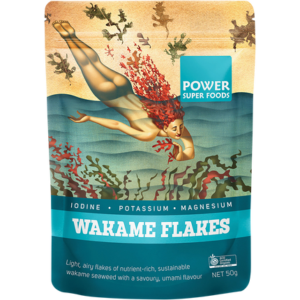 Power Super Foods Wakame Flakes certified organic seaweed flakes