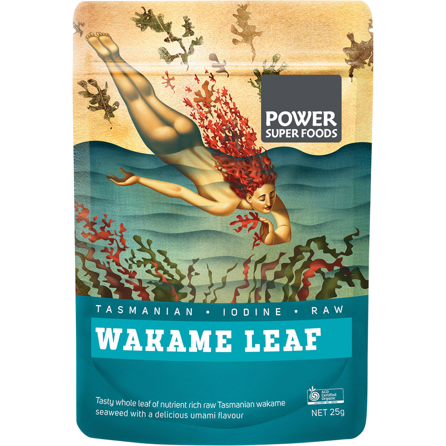 Power Super Foods Wakame Leaf certified organic seaweed leaf