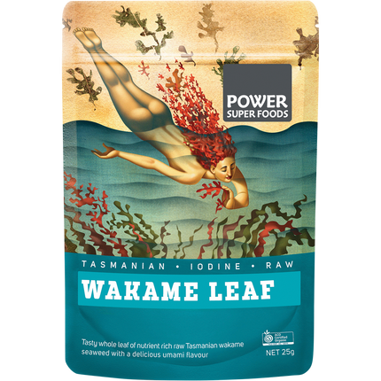 Power Super Foods Wakame Leaf certified organic seaweed leaf