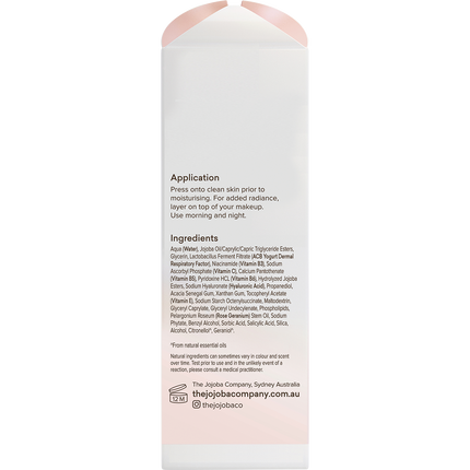 Probiotic Jojoba Milk with B Vitamin Complex lightweight moisturiser for skin barrier,