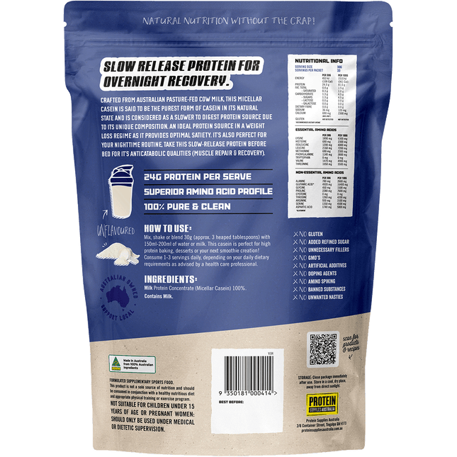 Micellar Casein Protein from Protein Supplies Australia, perfect for supporting muscle growth, recovery, and active lifestyles.