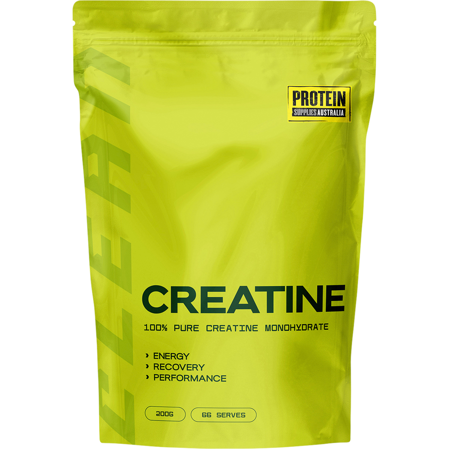 Protein Supplies Australia Creatine Monohydrate in pure form, supporting muscle strength, performance, and recovery for athletes and fitness enthusiasts.