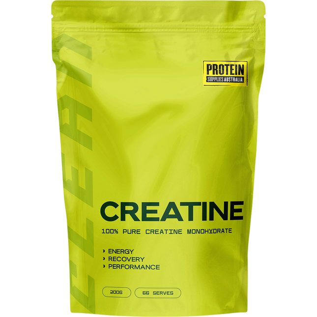 Protein Supplies Australia Creatine Monohydrate in pure form, supporting muscle strength, performance, and recovery for athletes and fitness enthusiasts.