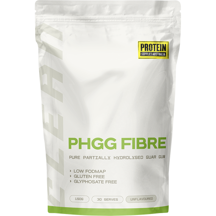 Protein Supplies Australia PHGG Fibre Unflavoured, a dietary fiber supplement supporting gut health, digestion, and overall wellness.