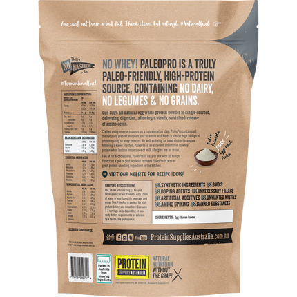 Pure PaleoPro Egg White Protein from Protein Supplies Australia, ideal for daily protein intake, fitness, and active lifestyles.