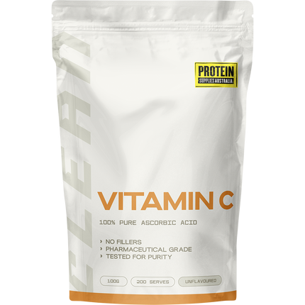 Protein Supplies Australia Vitamin C Unflavoured, a high-quality supplement supporting immune health, antioxidant protection, and overall wellness.