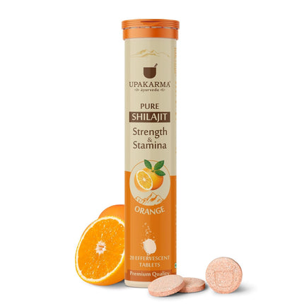 Pure Shilajit effervescent tablets in orange flavor