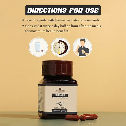 Boost Stamina with 300mg Pure Shilajit Capsules