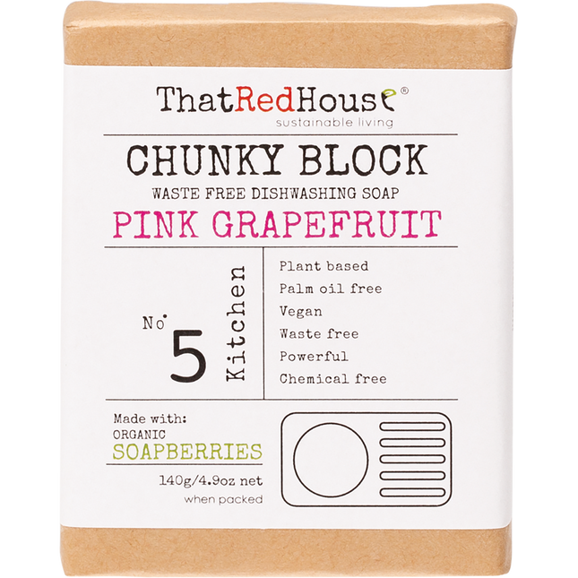 Chunky Block Dishwashing Soap Pink Grapefruit