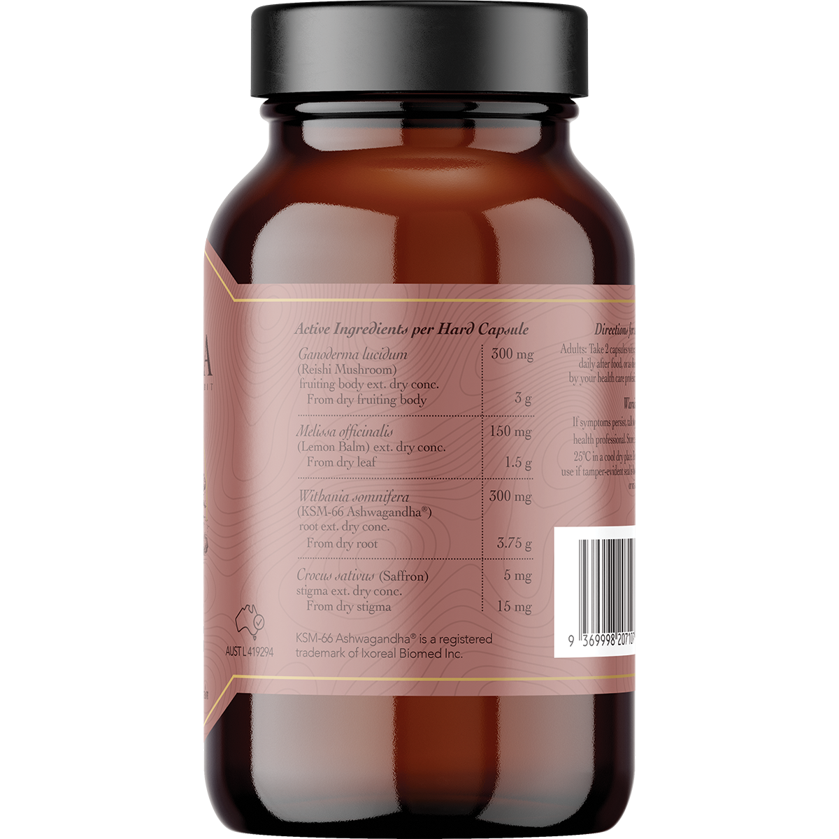 STRESS Saffron Ashwagandha LemonBalm Reishi
