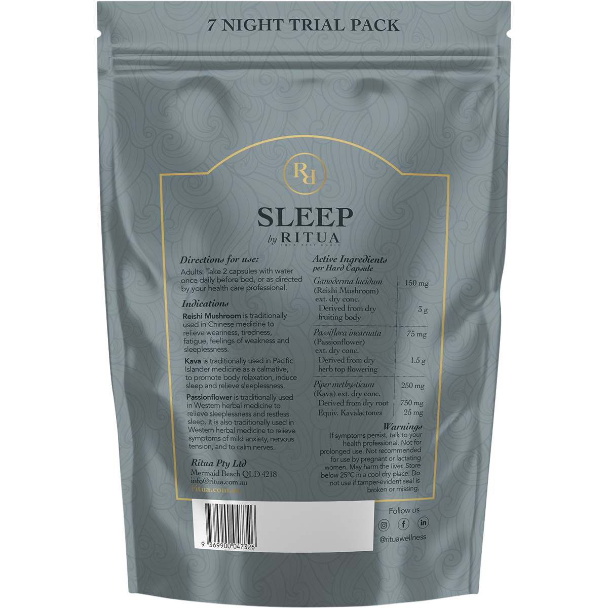 SLEEP Trial Pack Reishi Mushroom Passionflower Kava