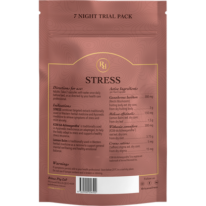 STRESS Trial Pack Saffron Ashwagandha LemonBalm Reishi
