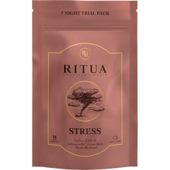 Ritua STRESS 7 Day saffron ashwagandha lemon balm reishi 14 capsule pack front