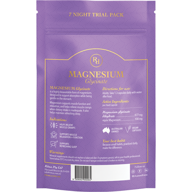 Ritua 7 Night Trial Pack Magnesium Glycinate 14 Caps