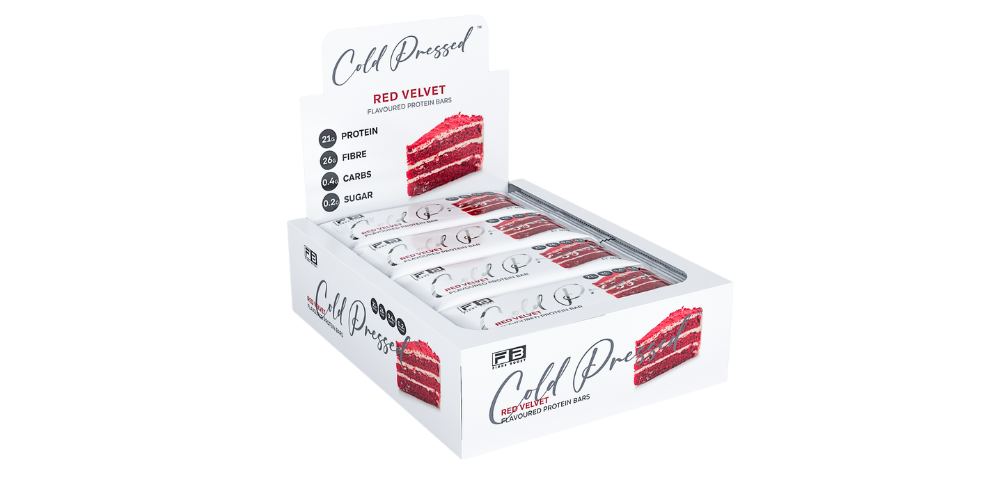 Fibre Boost Cold Pressed Red Velvet flavoured Protein Bar