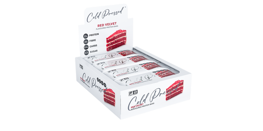 Fibre Boost Cold Pressed Red Velvet flavoured Protein Bar
