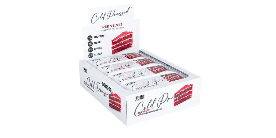 Fibre Boost Cold Pressed Red Velvet flavoured Protein Bar