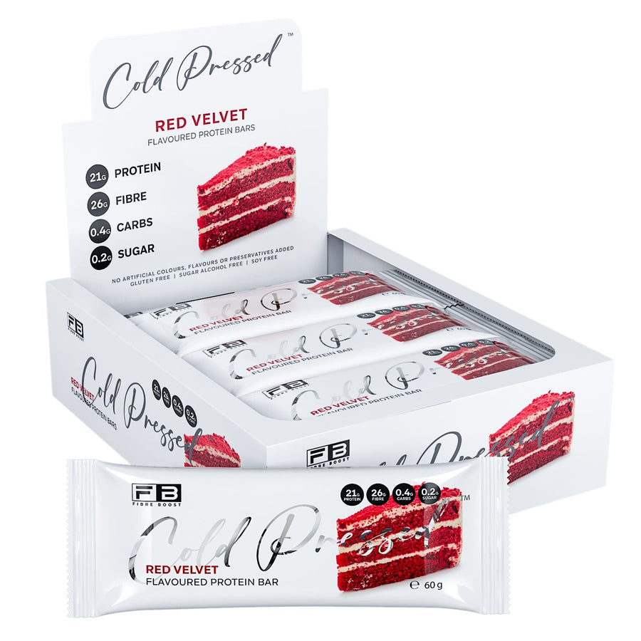 Fibre Boost Cold Pressed Red Velvet flavoured Protein Bar