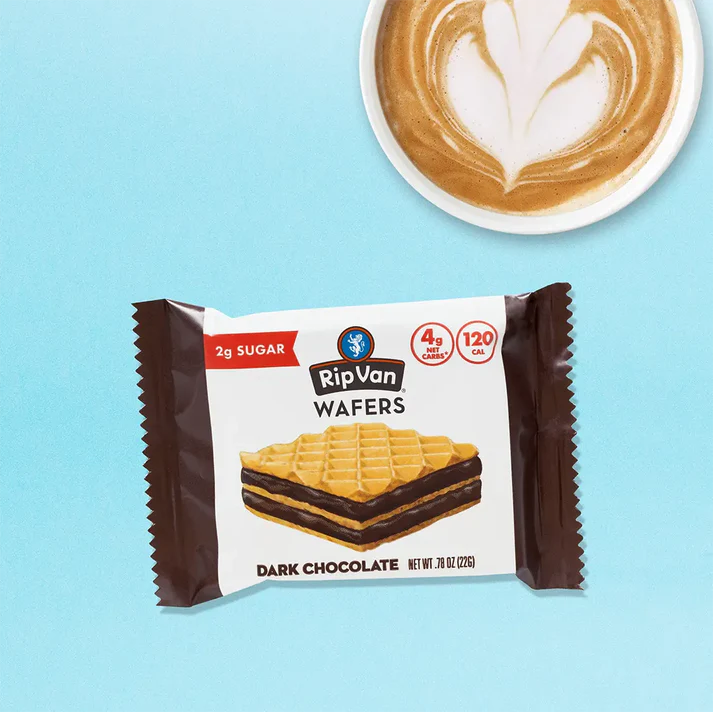 Rip Van Dark Chocolate Wafer Cookies - Healthy Snacks - 16 Count