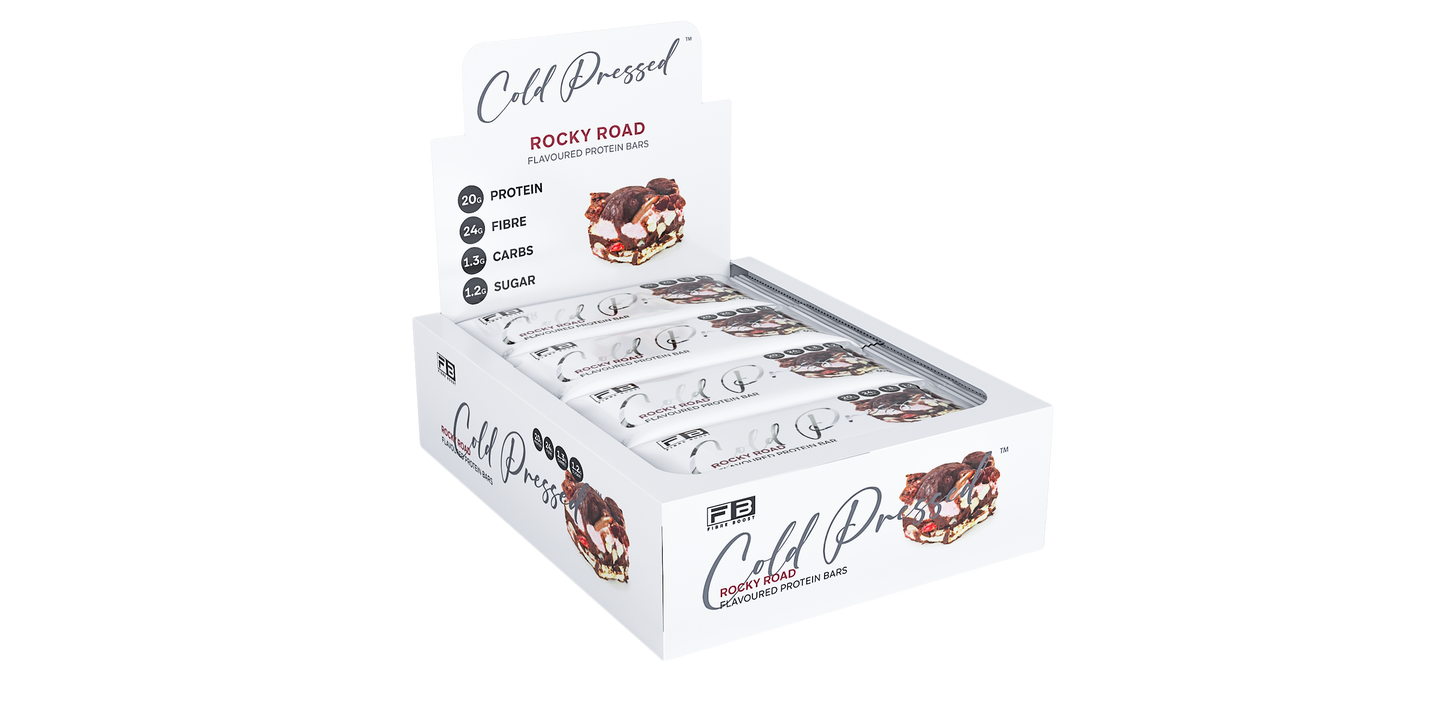 Fibre Boost Cold Pressed Rocky Road flavoured Protein Bar