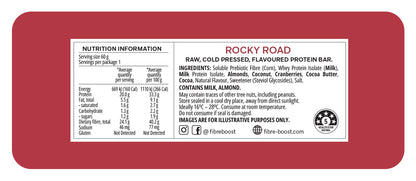 Fibre Boost Cold Pressed Rocky Road flavoured Protein Bar