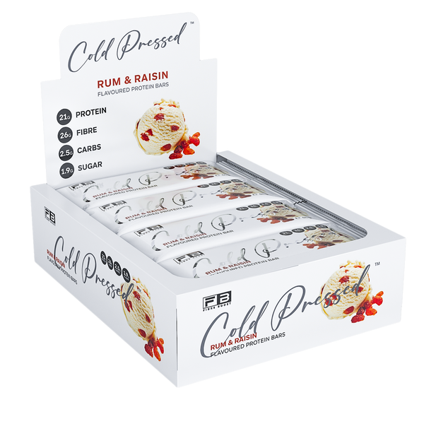 Fibre Boost Cold Pressed Rum and Raisin flavoured Protein Bar