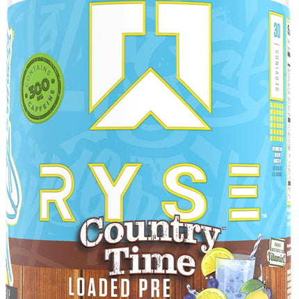RYSE Loaded Pre-Workout Country Time Blueberry Lemonade 30 Servings (Approx. 441g)
