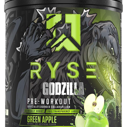 Ryse Supplements Godzilla Pre-Workout Green Apple 40 Servings