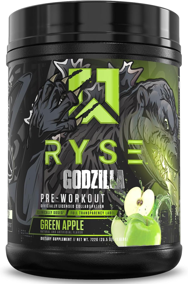 Ryse Supplements Godzilla Pre-Workout Green Apple 40 Servings