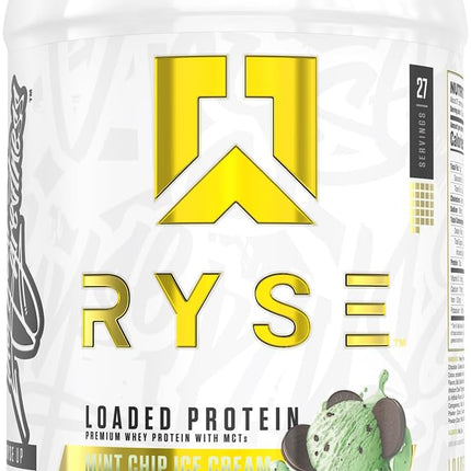 RYSE Supplements Loaded Protein Powder Mint Chip Ice Cream 2lb (907g)