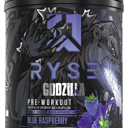 Ryse Ryse Noel Deyzel x Godzilla Pre-Workout Powder Blue Raspberry 40 Servings (1.7 lbs)